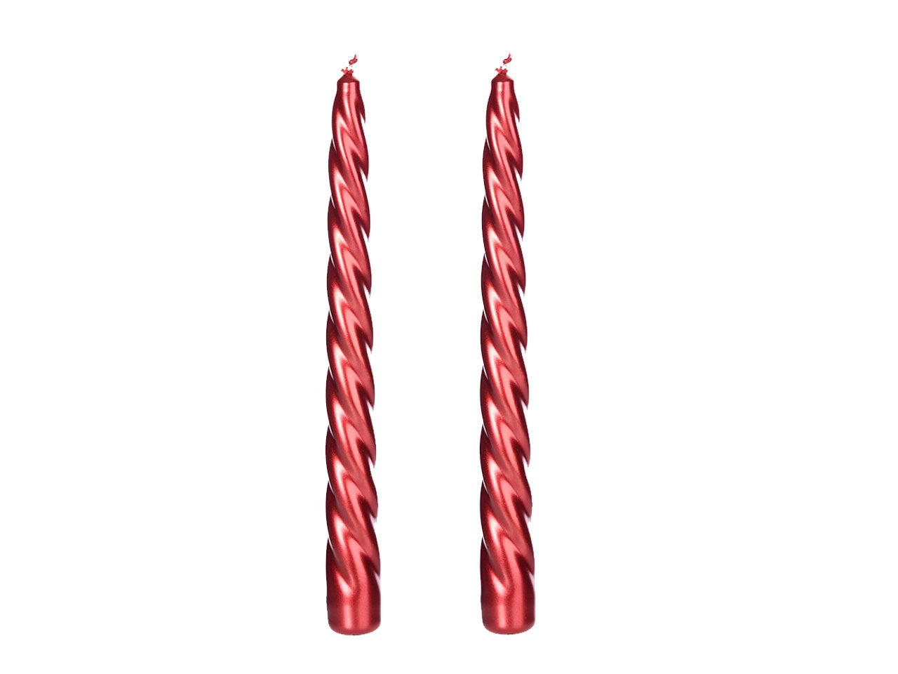 Candela torciglione 230/22 2pz metallica rossa