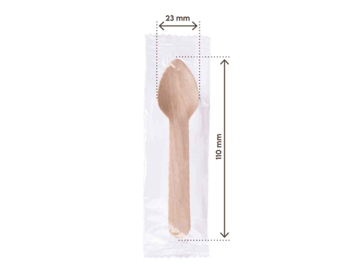Cucchiaino legno 100 pezzi wcs004bio100b