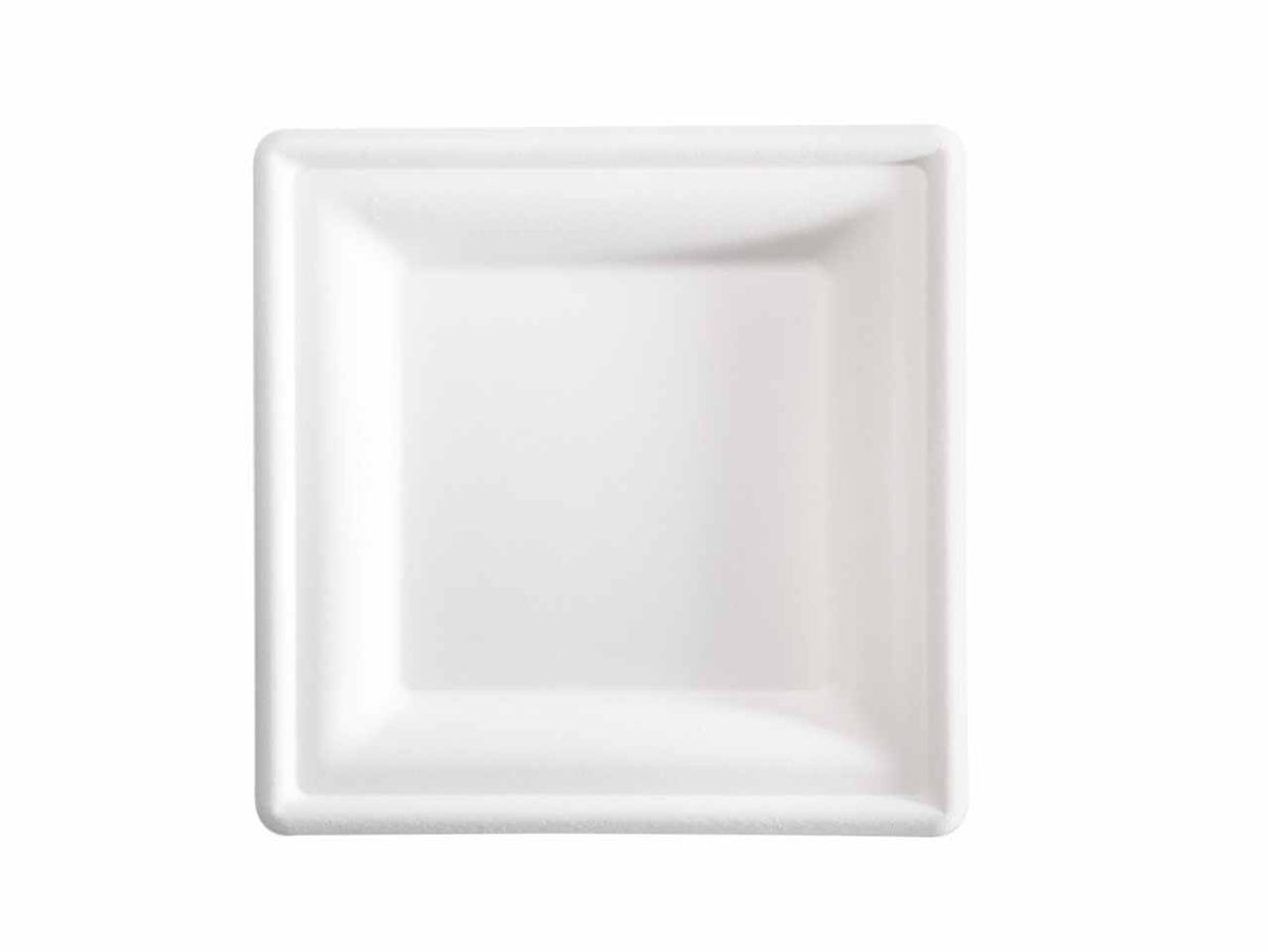 Piatto quadr.in bagassa 15 pezzi 16x16cmbps001bio15b