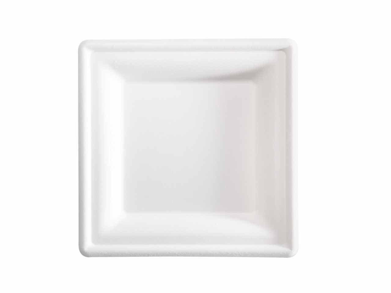 Piatto quadr.in bagassa 50 pezzi 16x16cm bps001bio50b