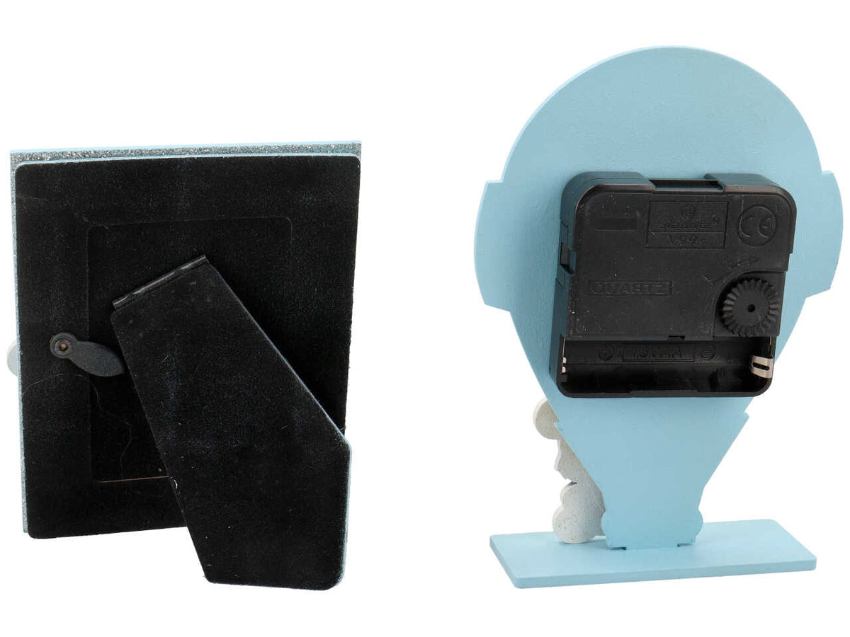 Set portafoto + orologio orso azzurro