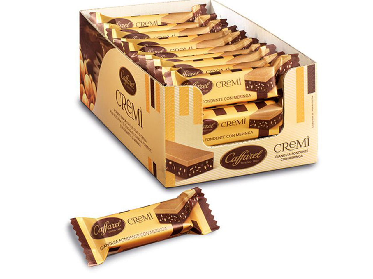 Caffarel snack cremÃ¬ gianduia fondente con meringa da 26 gr