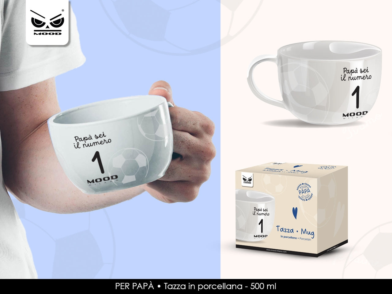 Tazza colazione papa sei il numero 1