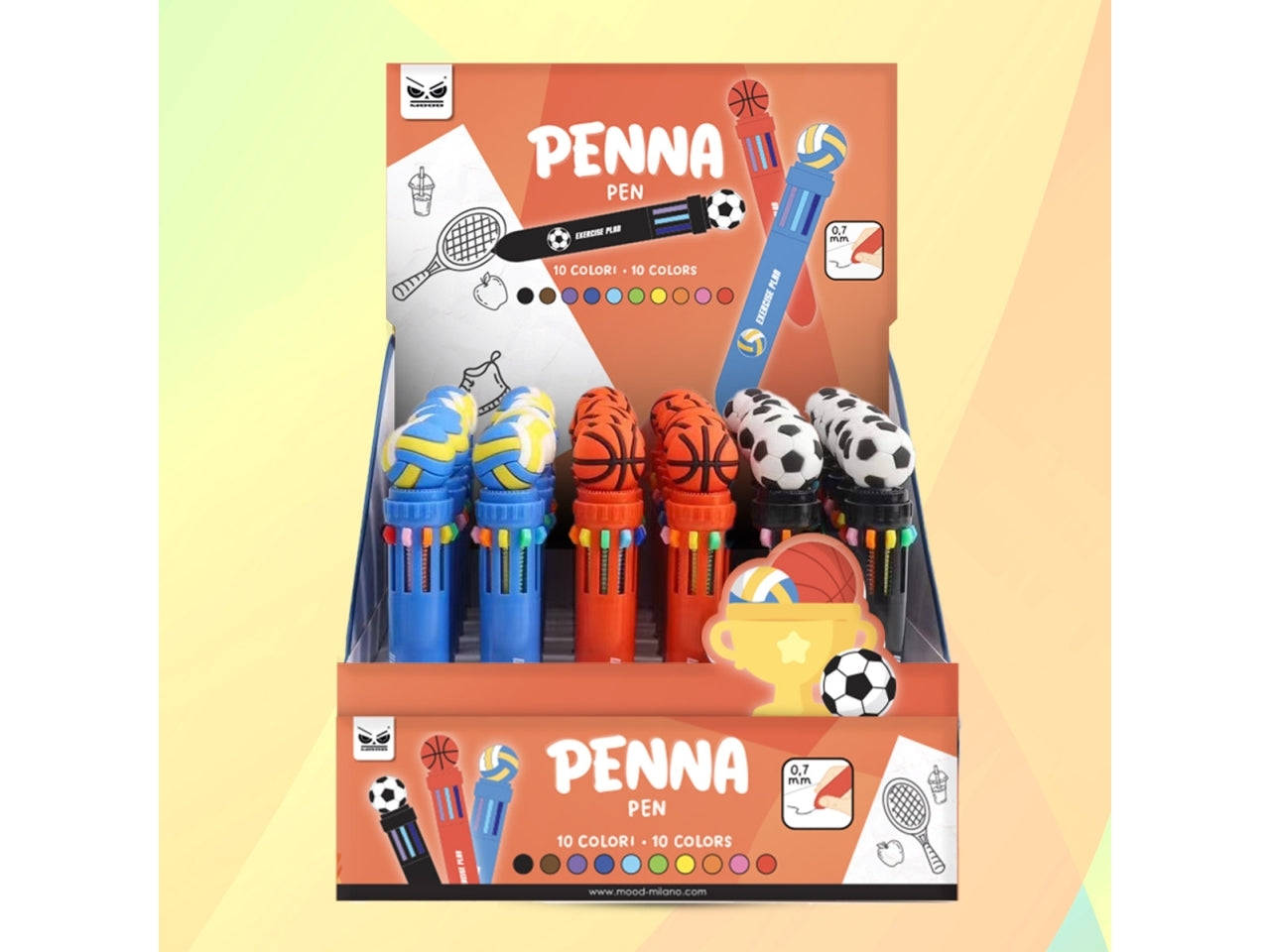 Penna 10 colori sport