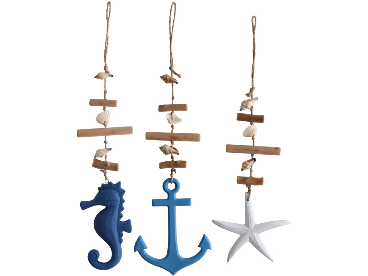 Decorazione marina da appendere in mdf 9,5x47 cm in 3 assortimenti