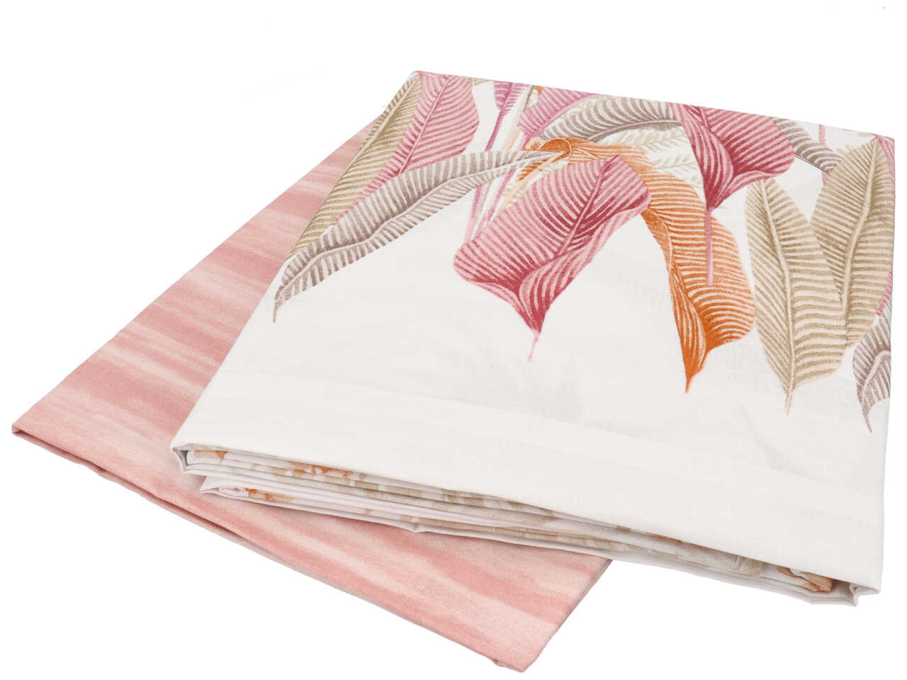 Nida completo letto cotone stampato per letto a 2 piazze rosa