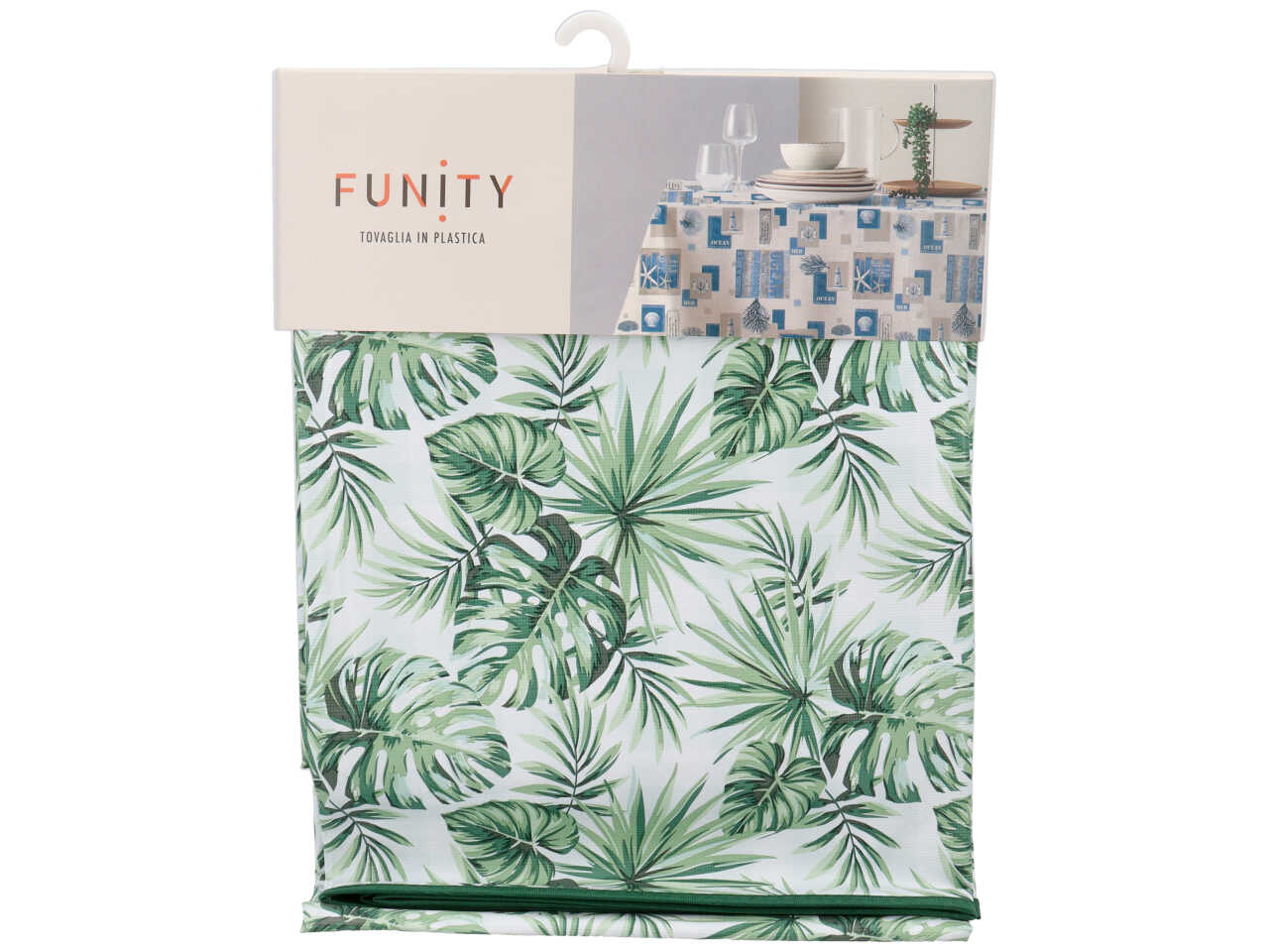 Funity tovaglia in plastica stampata reversibile cm 140*180 6p unica