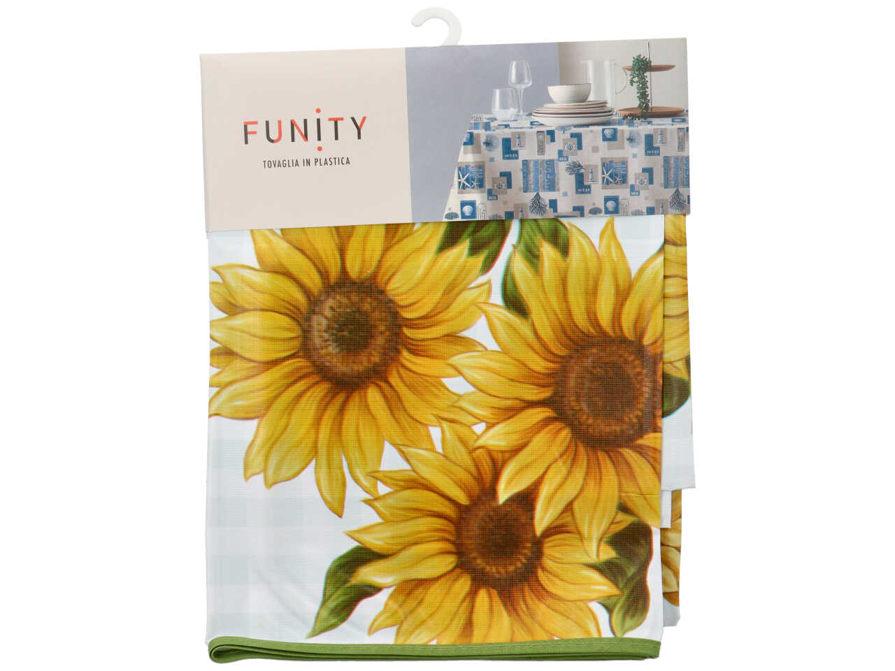 Funity tovaglia in plastica stampata reversibile cm 140*180 6p unica