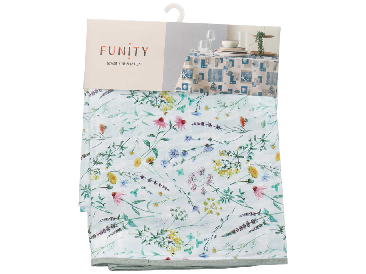 Funity tovaglia in plastica stampata reversibile cm 140*180 6p unica