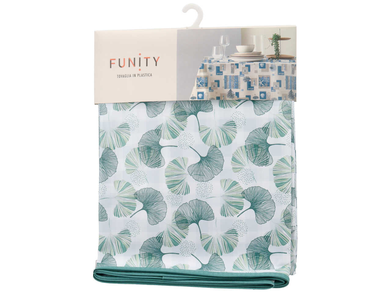 Funity tovaglia in plastica stampata reversibile cm 140*240 12p unica