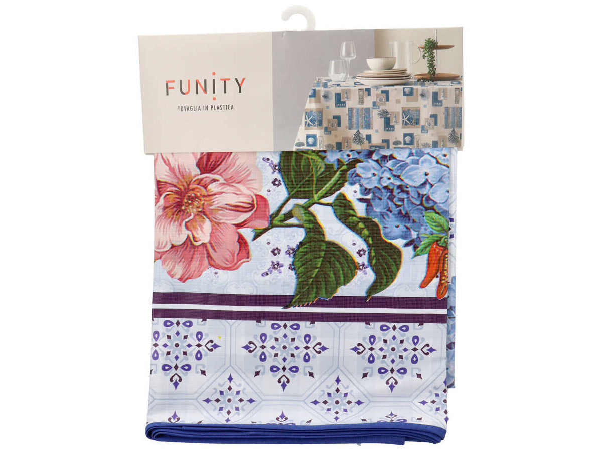 Funity tovaglia in plastica stampata reversibile cm 140*240 12p unica