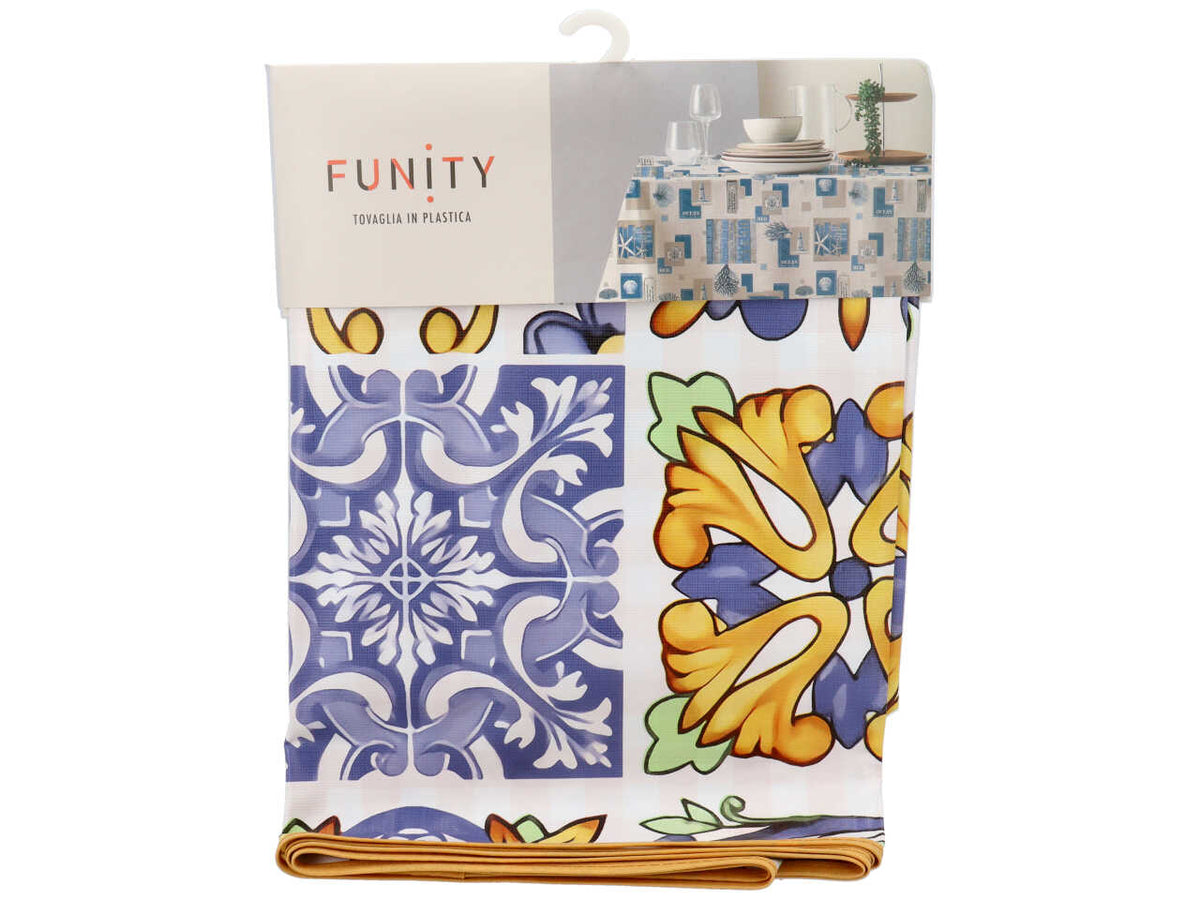 Funity tovaglia in plastica stampata reversibile cm 140*240 12p unica