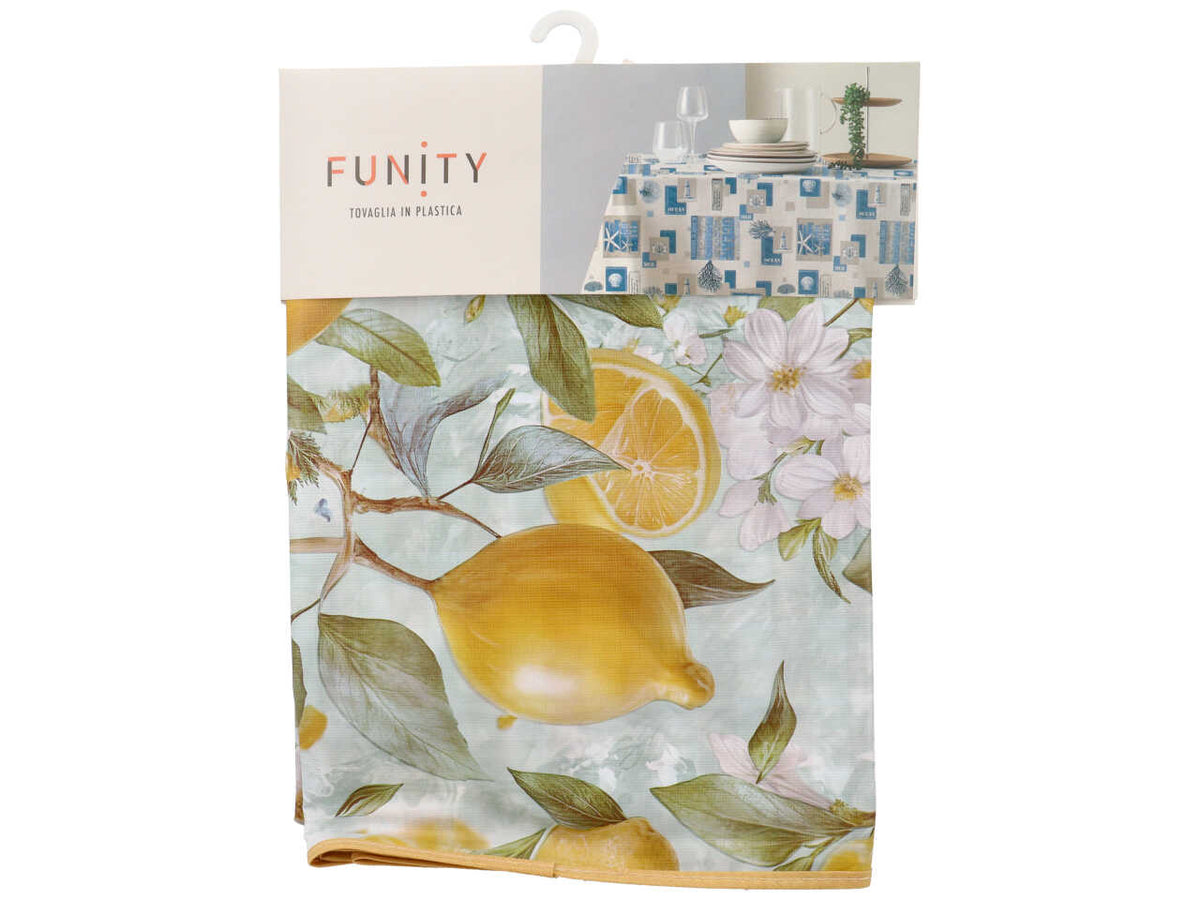 Funity tovaglia in plastica stampata reversibile cm 140*240 12p unica