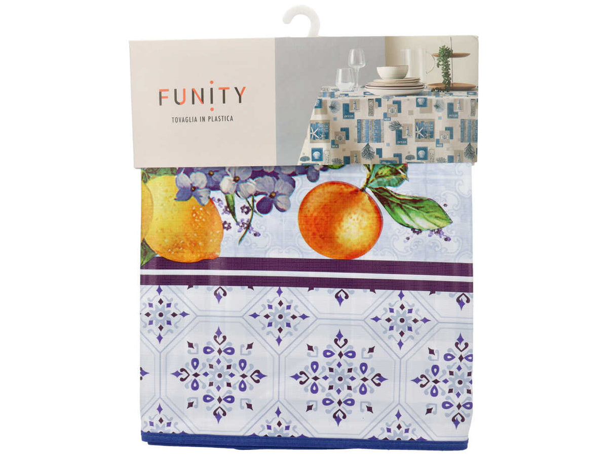 Funity tovaglia in plastica stampata reversibile cm 140*240 12p unica