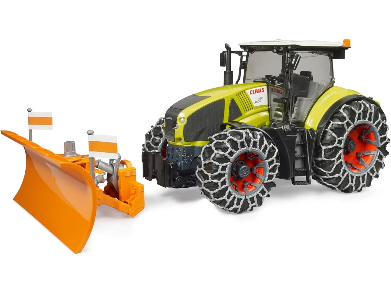 Trattore claas axion 950 con catene e spalaneve