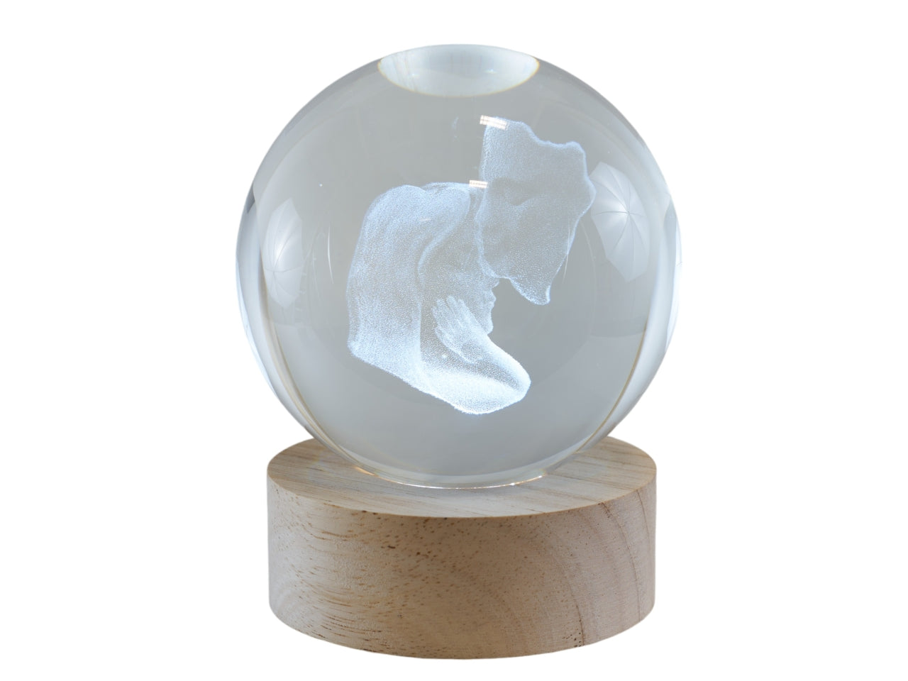 Lampada globo coppia stiliz con base 8x8x10 cm