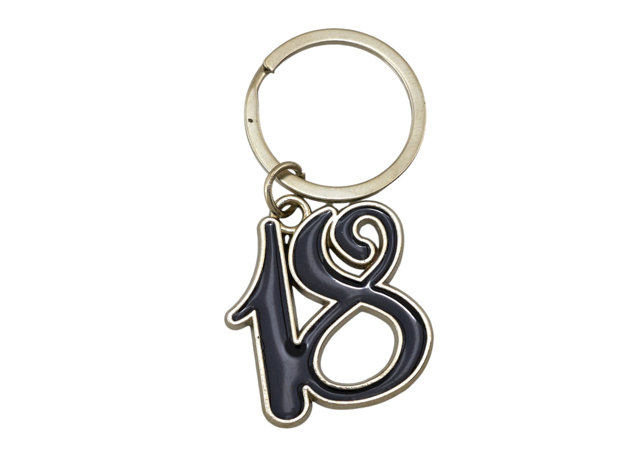 Portachiavi metal 18 nero 2,8x3cm