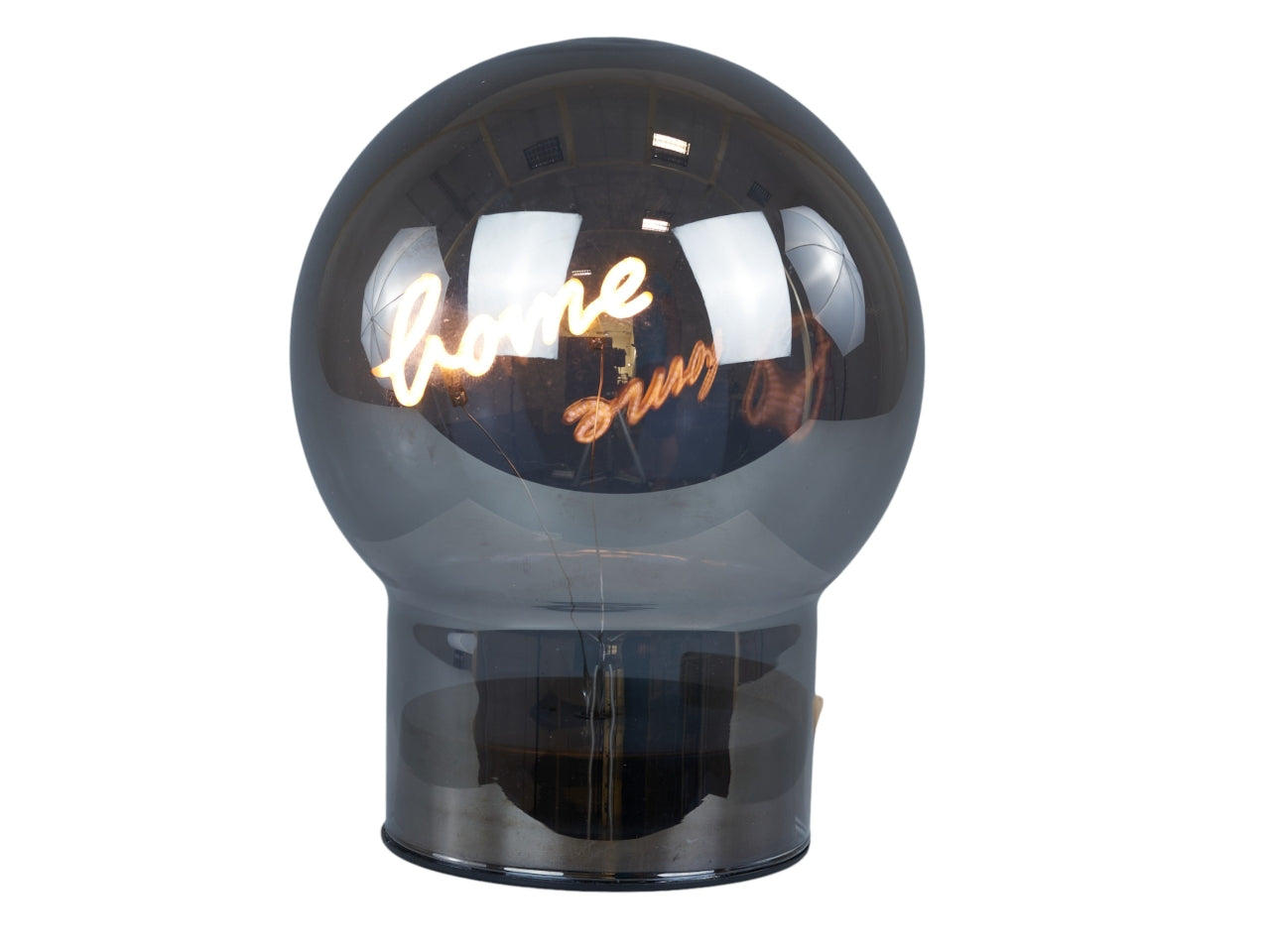 Sfera vetro grande fume' con luce love