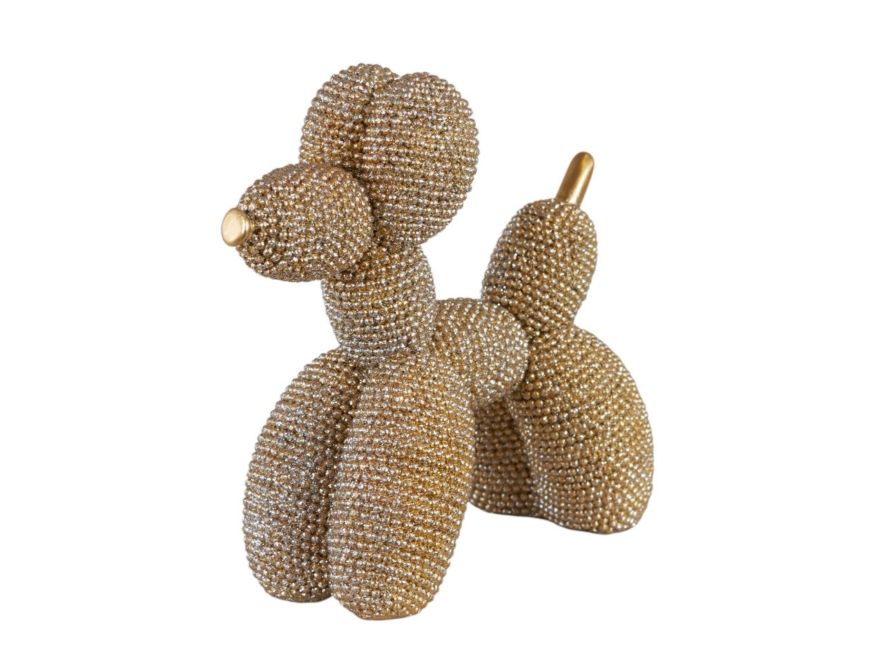 Cagnolino palloncino oro grande 17x7x16 cm
