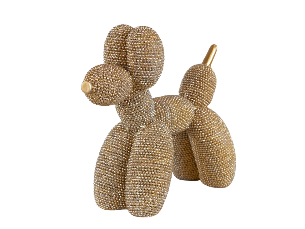 Cagnolino palloncino oro medio 13x5x11 cm
