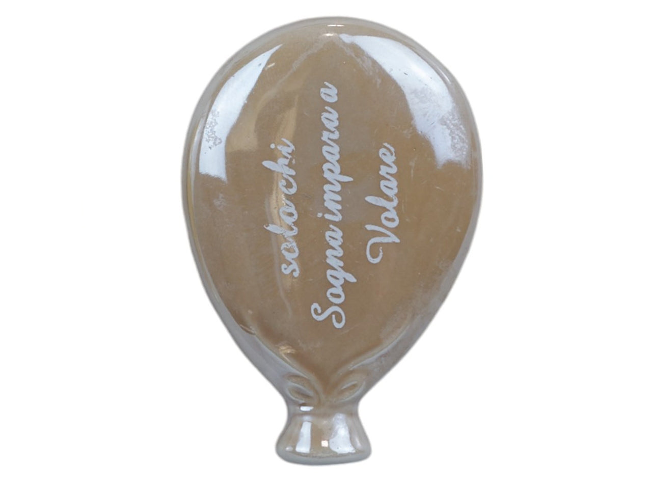 Palloncino magnete led tortora perlato con frase