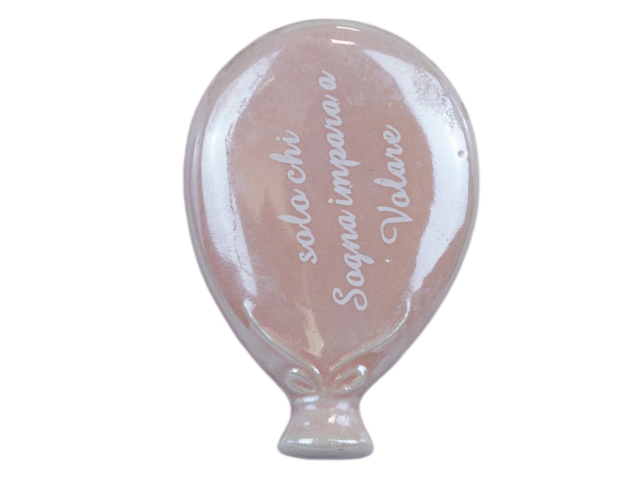 Palloncino magnete led rosa ant. perlato con frase
