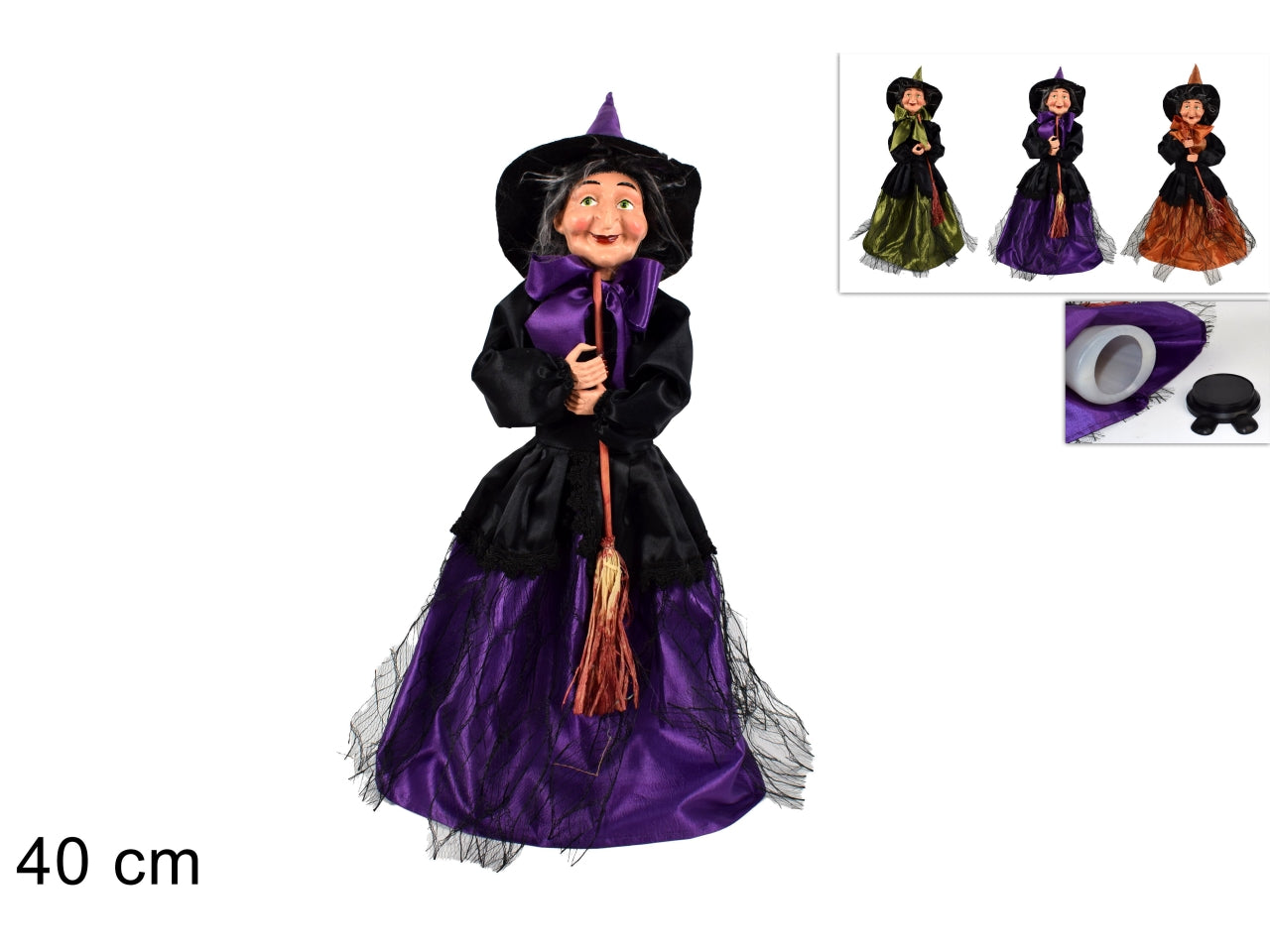 Befana 40cm 3ass cofanetto