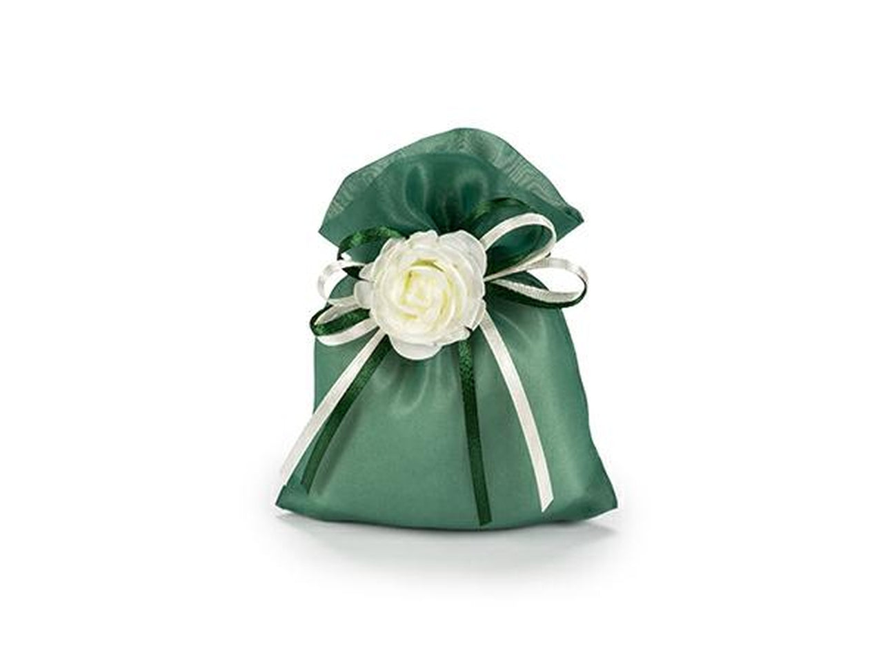 Sacchetto organza 10x13hcm di colore verde