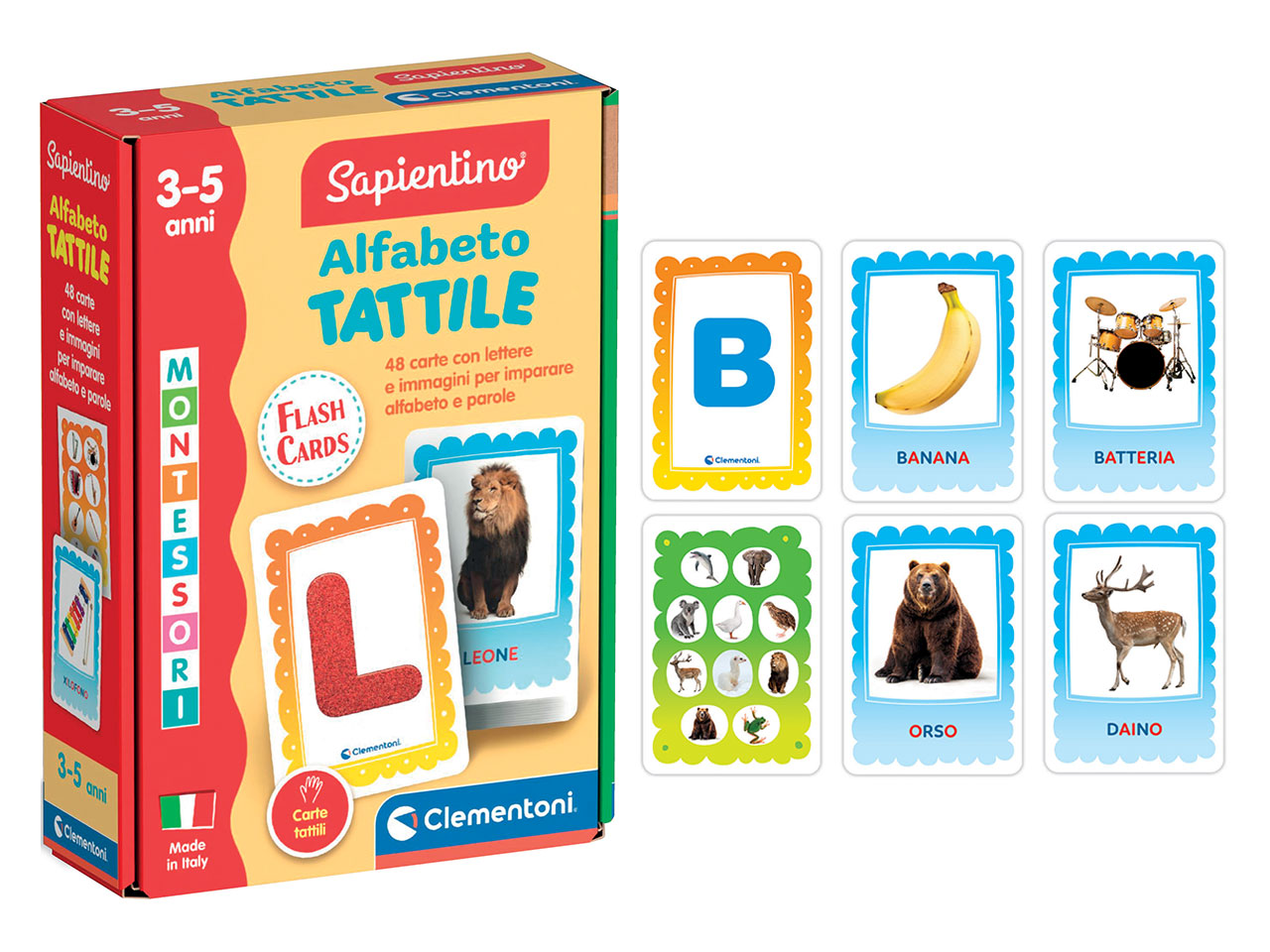 Montessori - flashcard alfabeto tattile