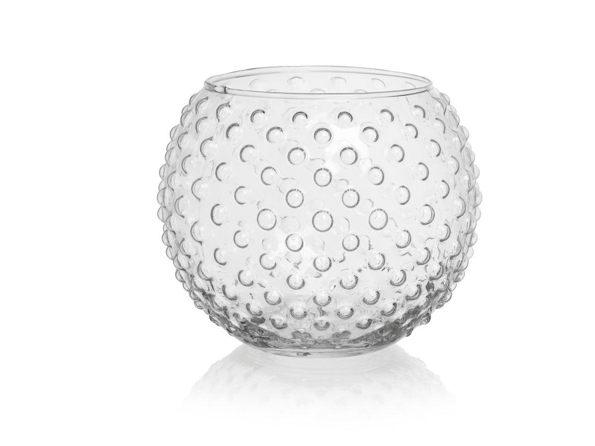 Vaso sfera con decoro a pois h.13xd.16 cm