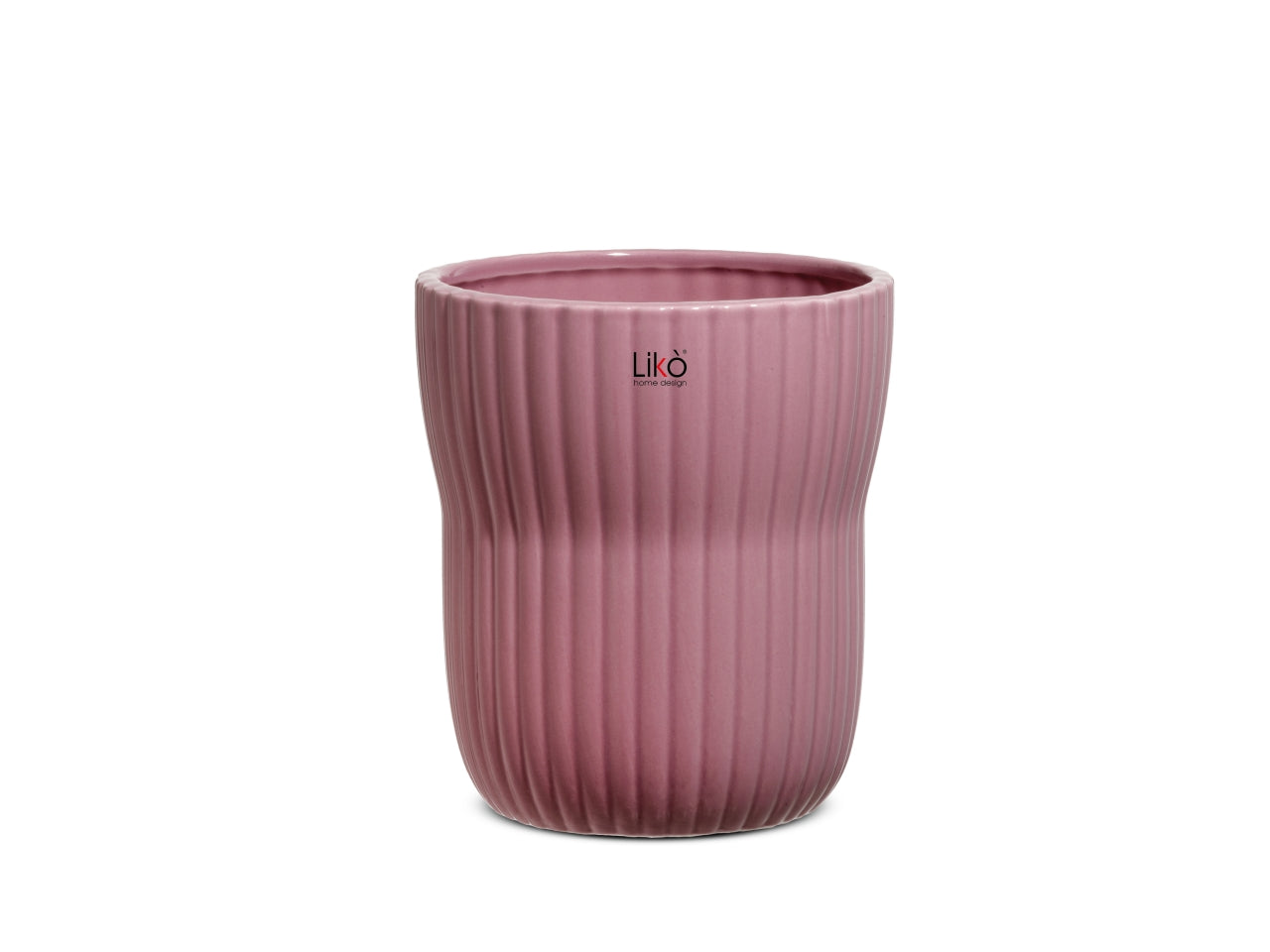 Vaso cache pot keira d.13xh 14,5 cm di colore malva