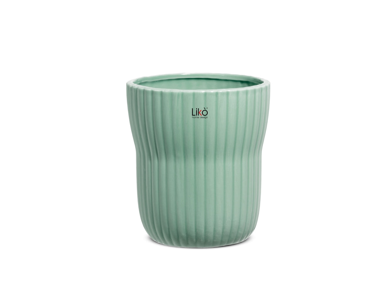 Vaso cachepot keira d.13xh 14,5cm di colore verde