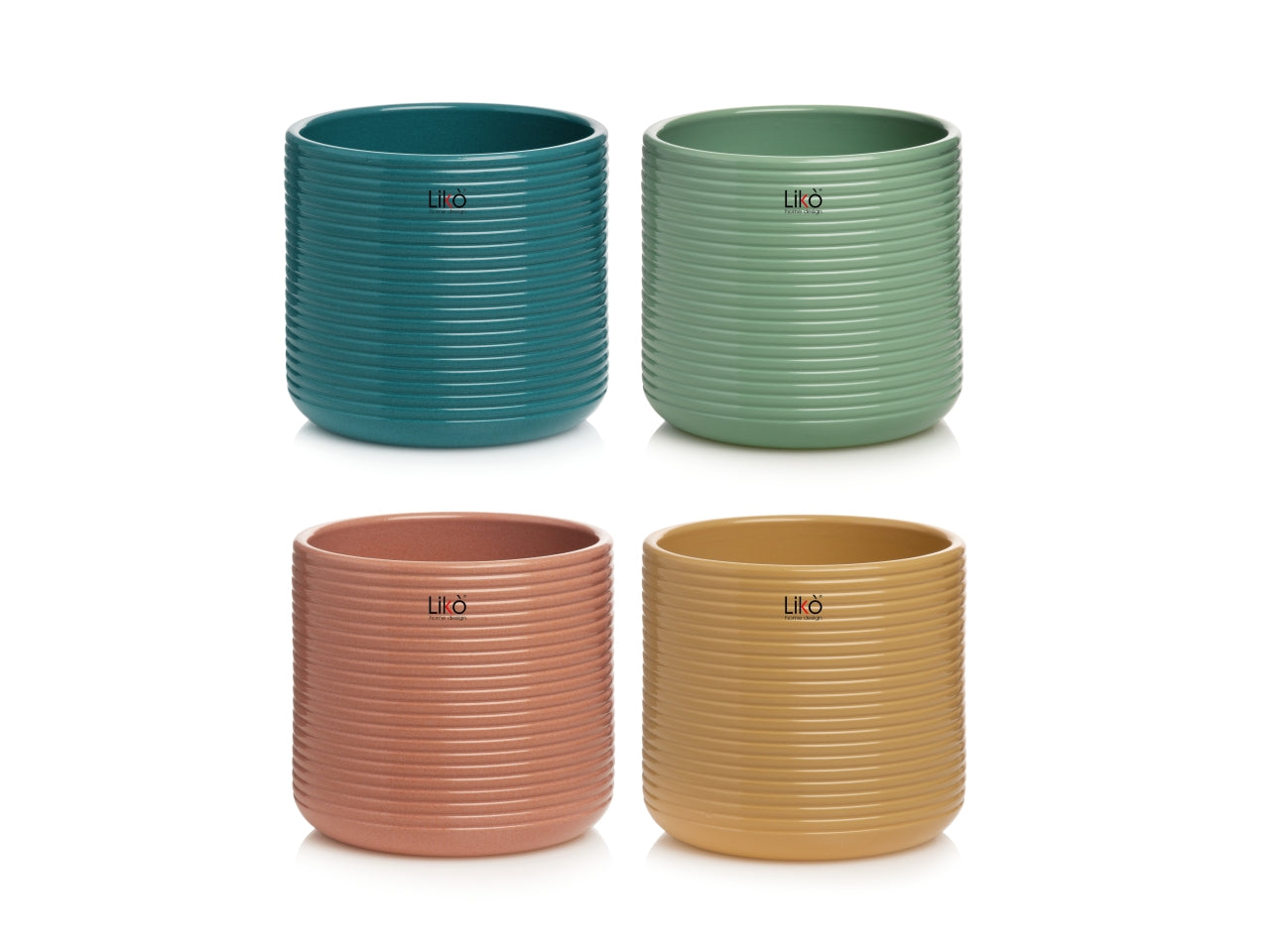 Vaso cachepot nabila d.16,5xh 15,5cm di colori assotiti