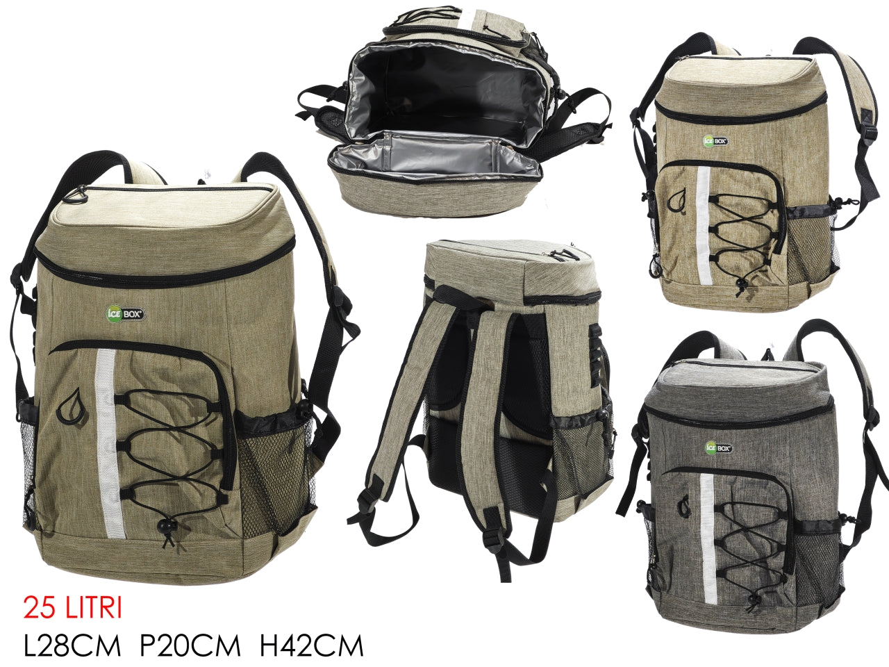 Zaino termico 25lt in 3 assortimenti