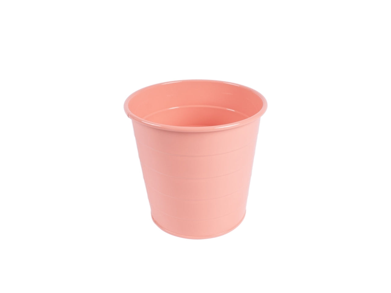 Cache pot in metallo d.17x19cm di colore arancio
