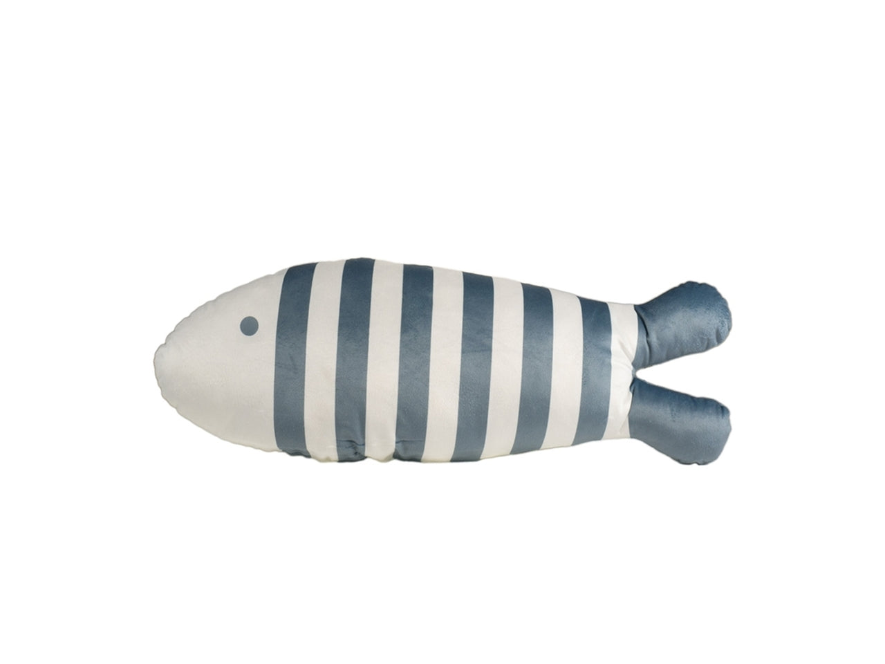 Cuscino a forma di pesce  h.50cm poliestere di colore bianco e verde