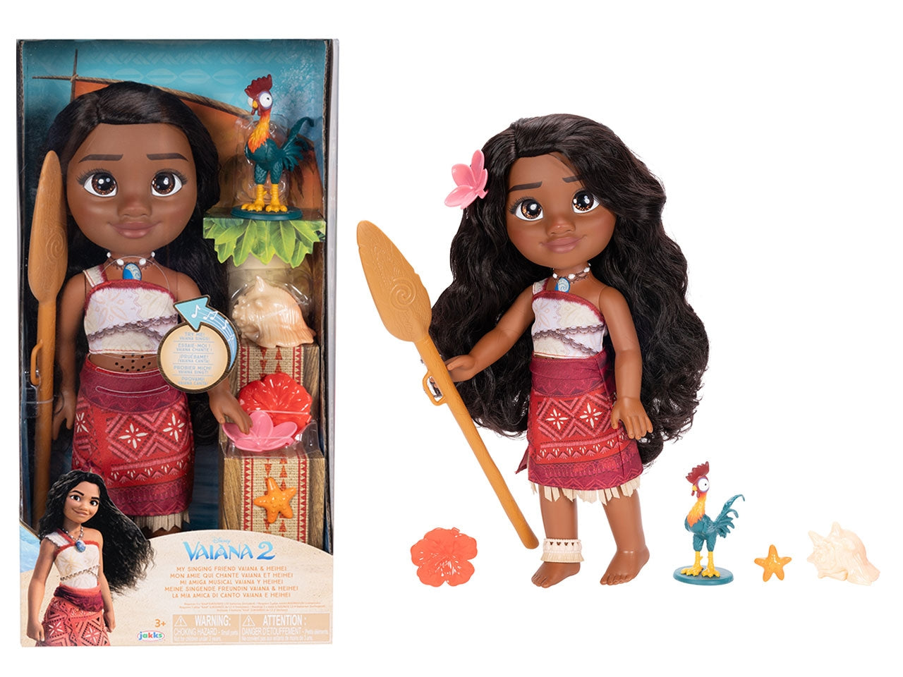 Oceania 2 bambola vaiana cantante 38cm