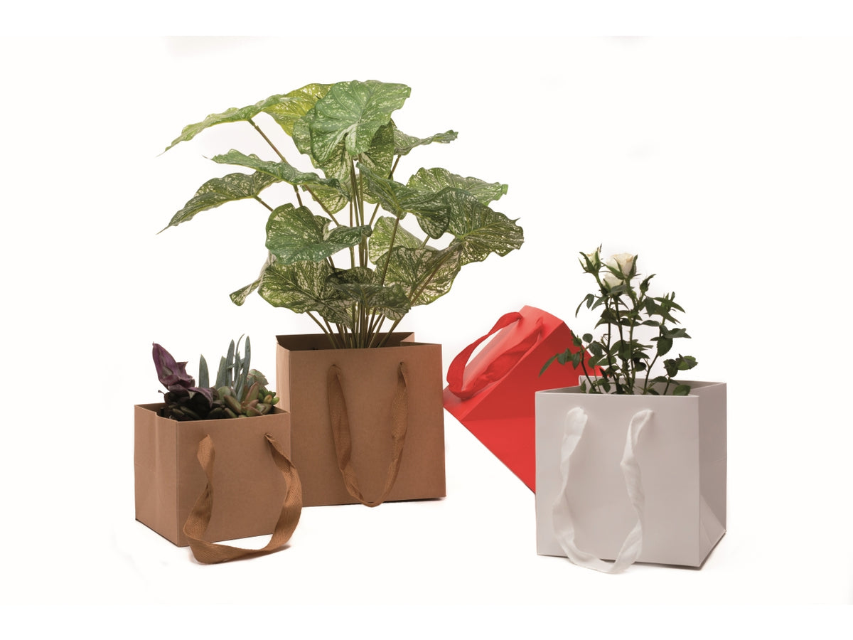Shopper cube in carta kraft 220gr. 15x15x15cm
