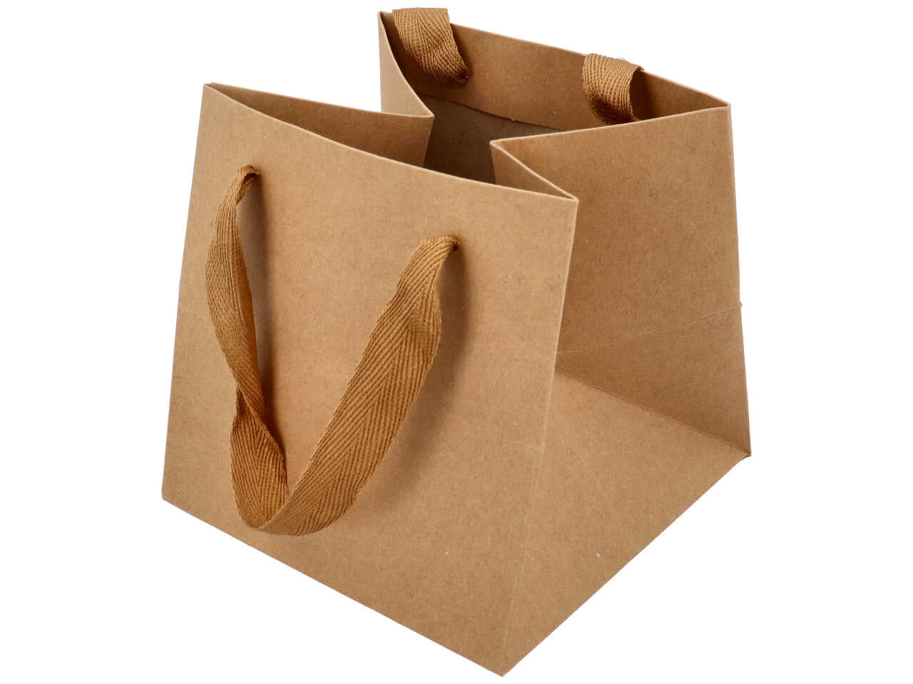Shopper cube in carta kraft 220gr. 15x15x15cm