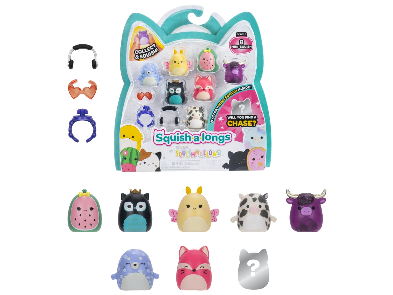 Squish a longs pack 8 personaggi e 2 accessori assortiti