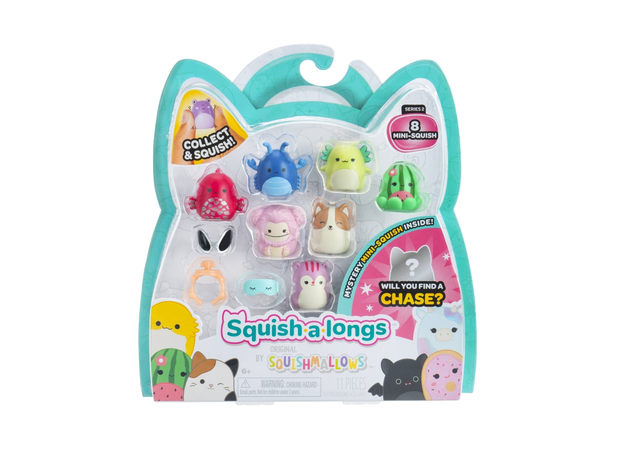 Squish a longs pack 8 personaggi e 2 accessori assortiti
