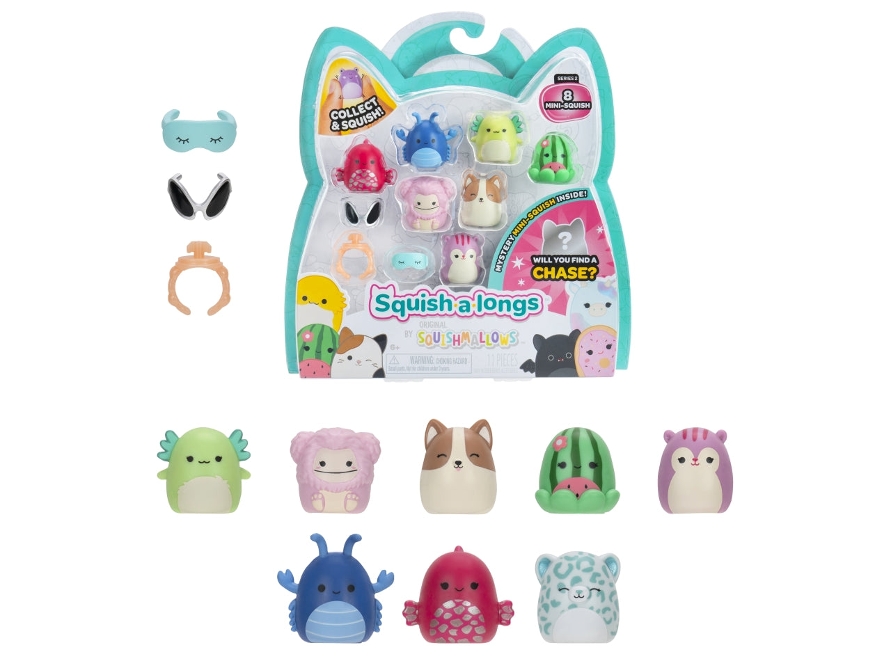 Squish a longs pack 8 personaggi e 2 accessori assortiti