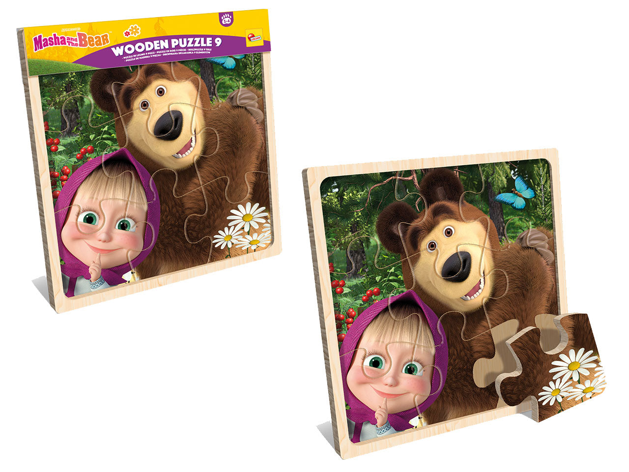 Puzzle in legno 9 pezzi masha
