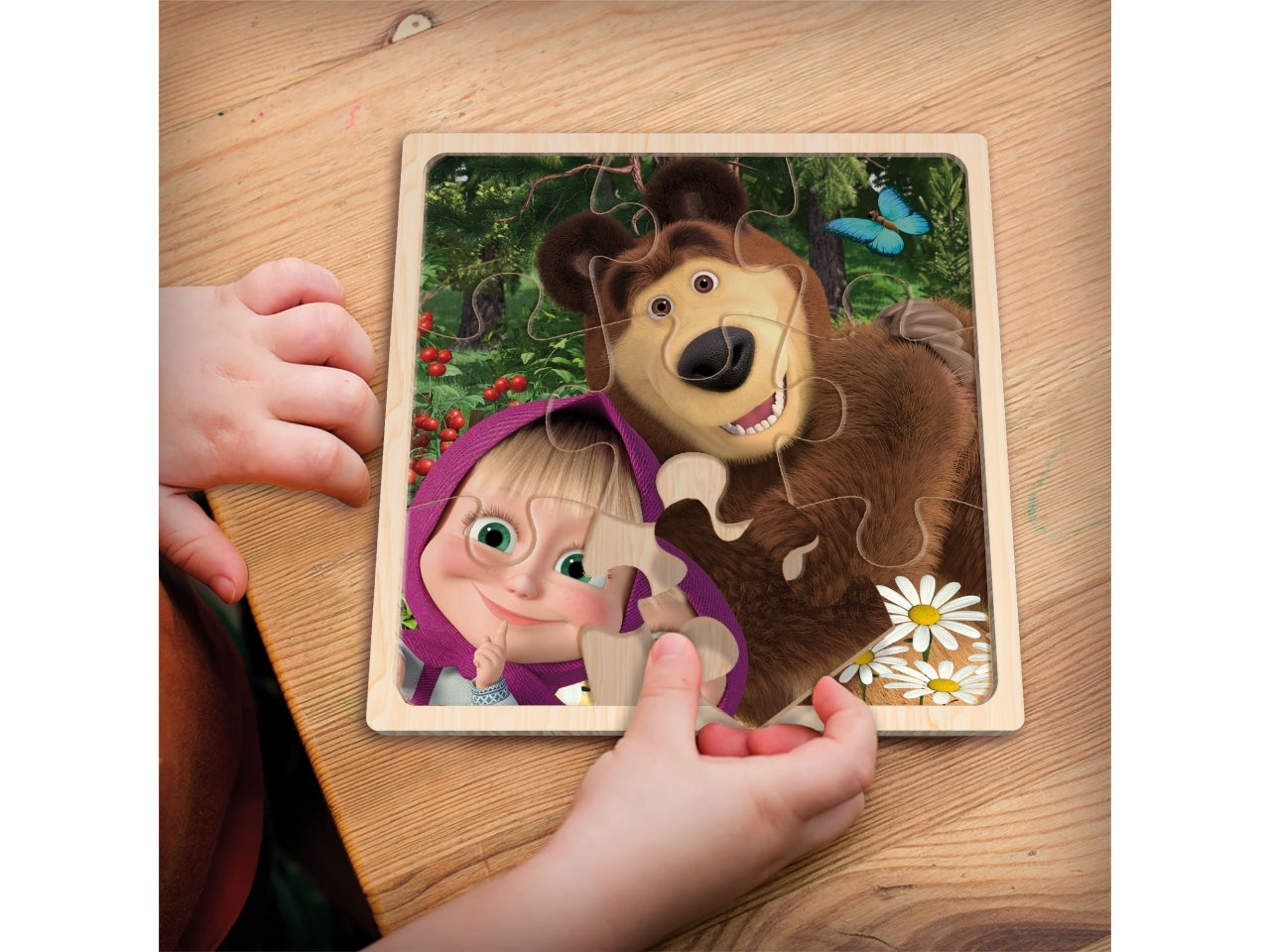 Puzzle in legno 9 pezzi masha