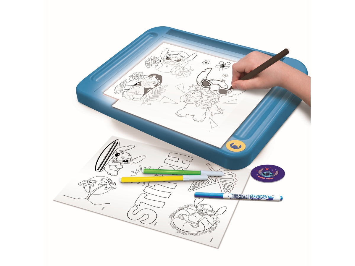 Stitch drawing school with light table
