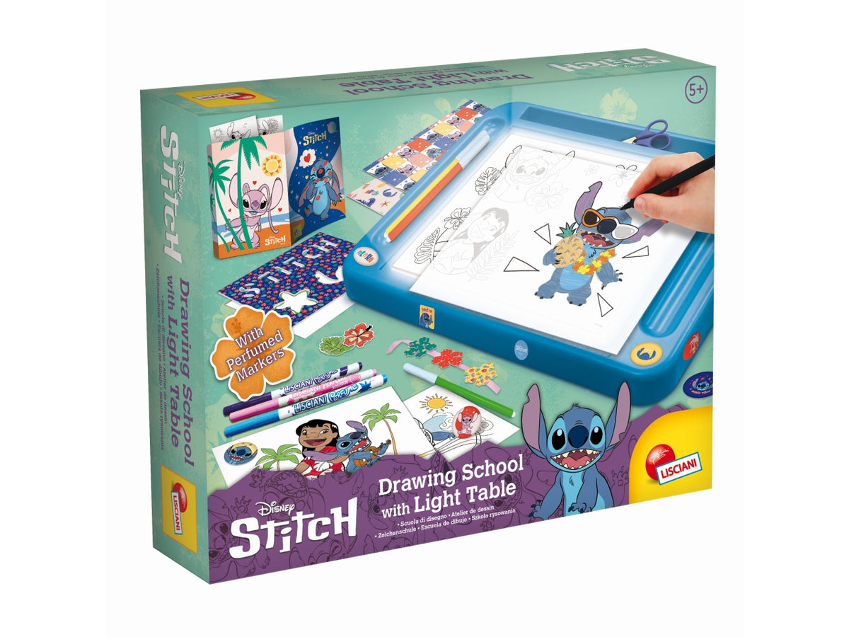 Stitch drawing school with light table