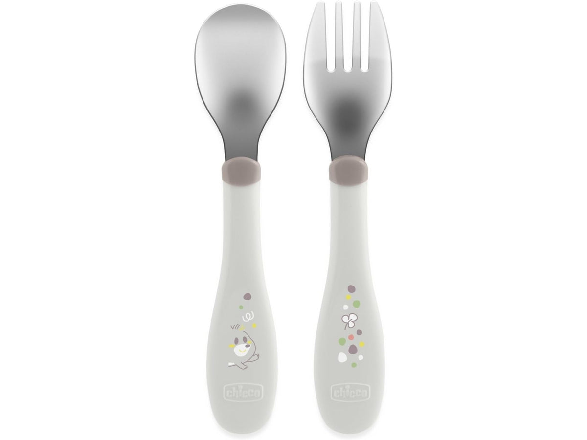 Posate inox consigliato da 18m+ di colore grigio