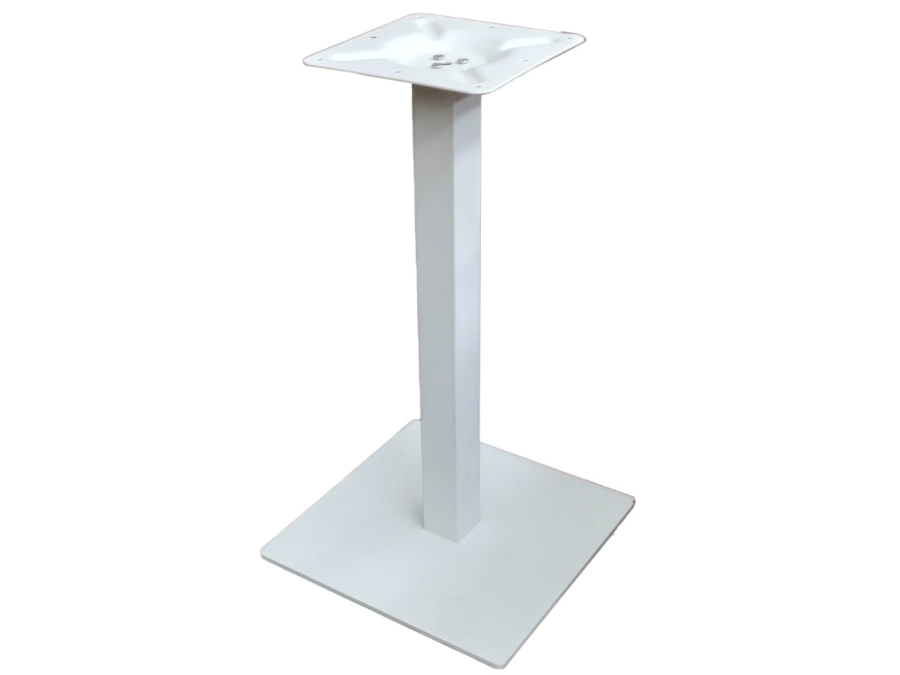 Basamento in ghisa 005 piastra 40x40cm tubo in acciaio 60x60cm con viti Bianco