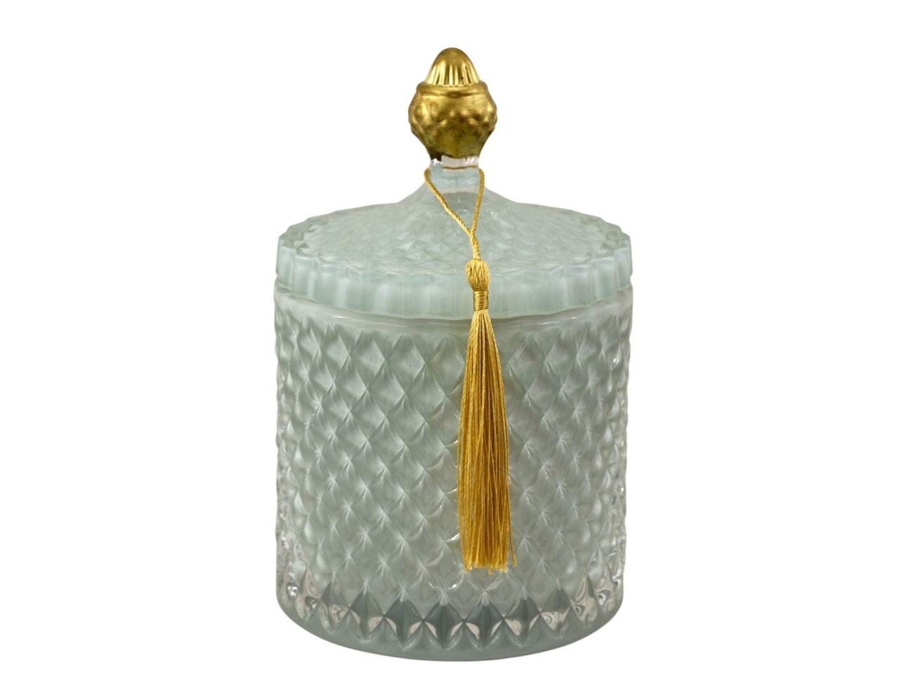 Candela diamond oro 10,5xh.17,5cm avorio