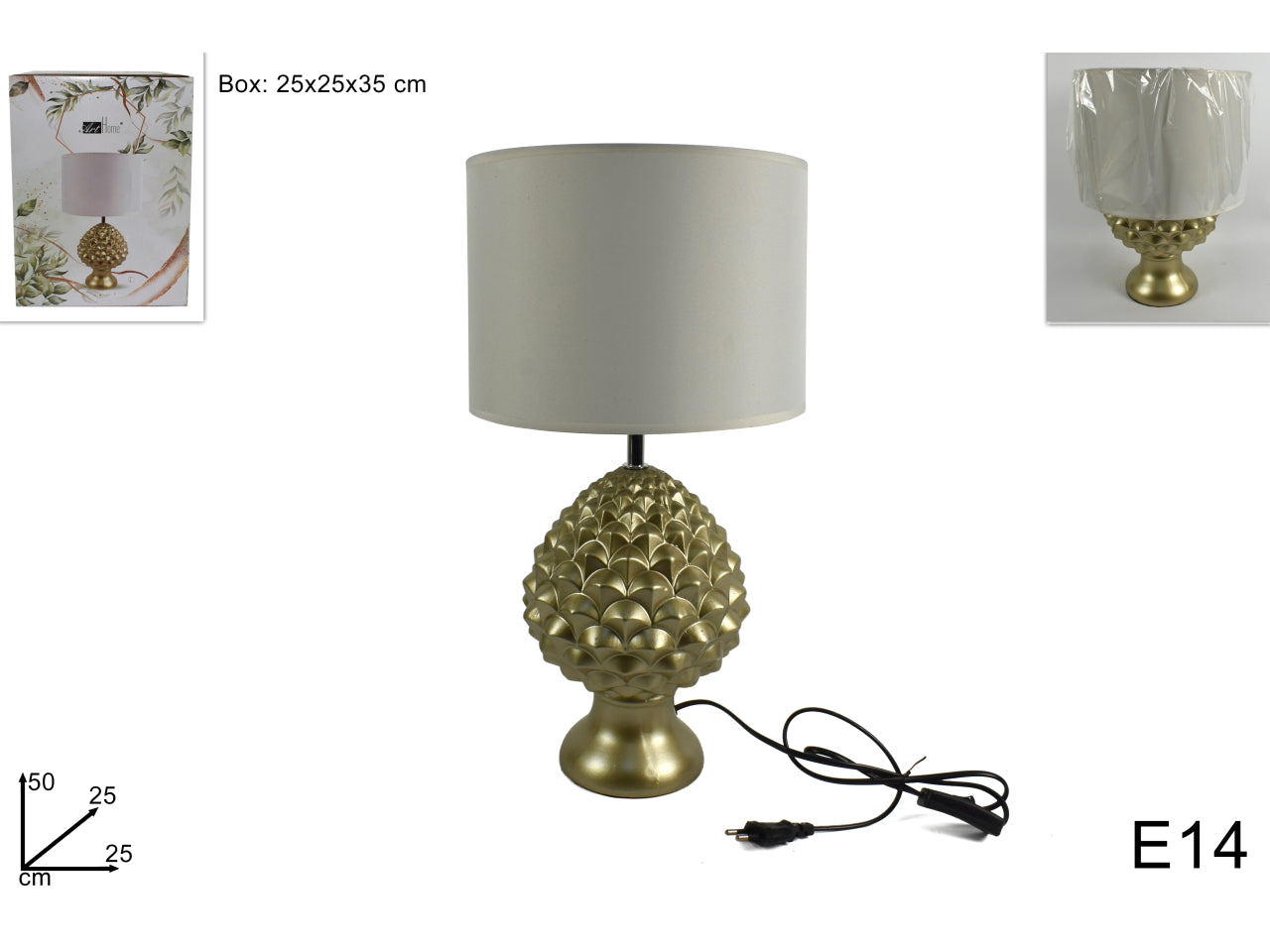 Lume pigna oro 50cm